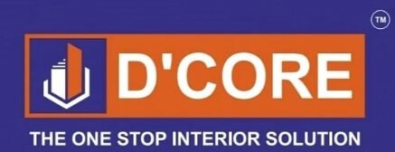 Logo of Dcore-The one stop interior solution, showcasing quality and innovation in modular kitchen and wardrobe fittings