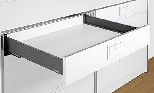 Tandem 86mm for smooth and space-saving drawer operation in modern kitchen and wardrobe systems